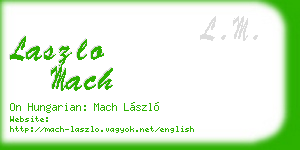 laszlo mach business card