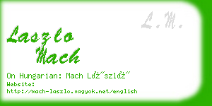 laszlo mach business card